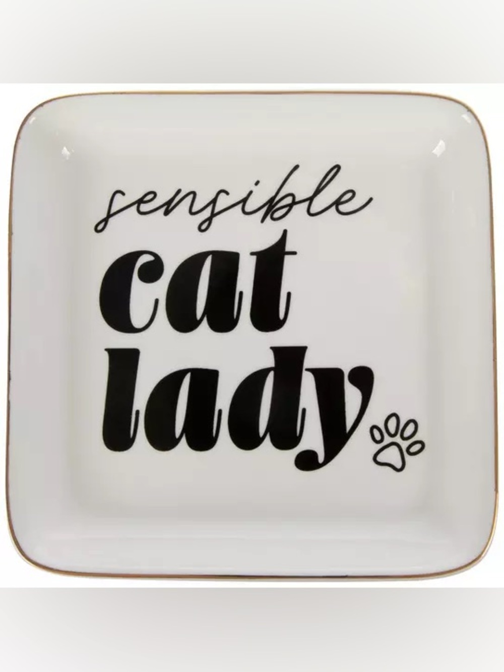 (2) Sensible Cat Lady Trinket Dish